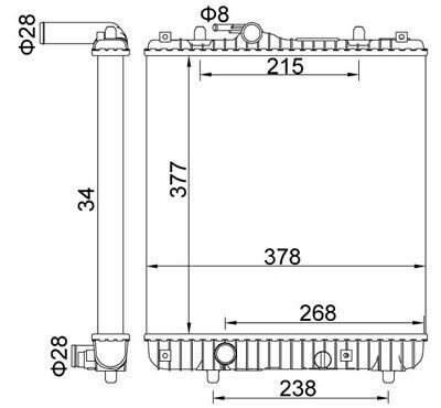 Hart Car Water Radiator for Opel Agila