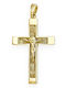 Goldjewels Men's 9K Gold Double Sided Cross with Crucified Without Chain