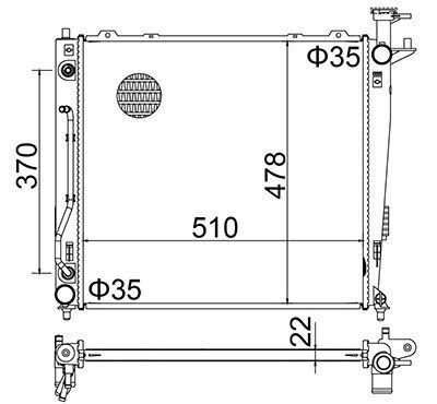 Radiator Motor Auto Kia Sorento Ii 2010 253102p300