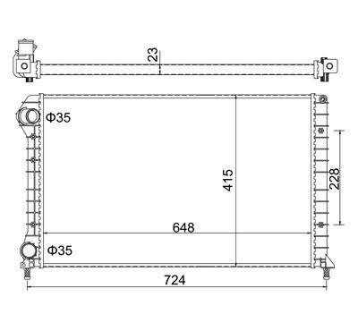 Auto-Kühlschrank Fiat Doblo 1.9d 01 Klimaanlage 46749018