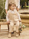 Kinderhose Leder Beige