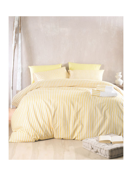 Rythmos Eloise Σετ Κουβερλί Μονό Βαμβακερό Κιτρινο 160x240cm 2τμχ