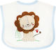 Baby Tone Cute Blue Lion Σαλιάρα από 100% Βαμβάκι με Αυτοκόλλητο Cute Blue Lion