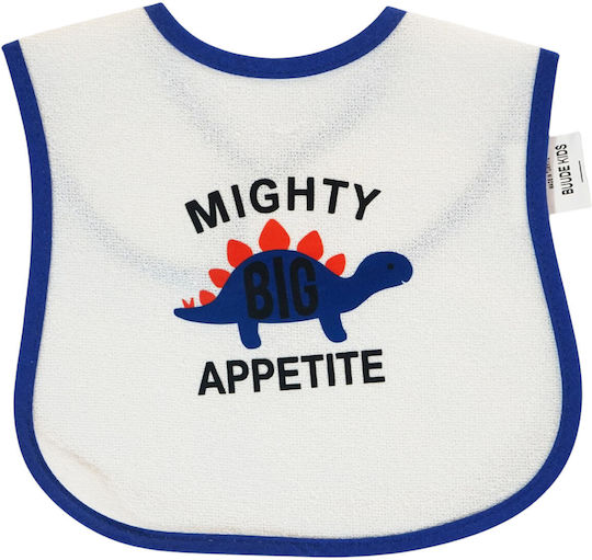Buude Dino Big Appetite Σαλιάρα Υφασμάτινη με Αυτοκόλλητο Dino Big Appetite