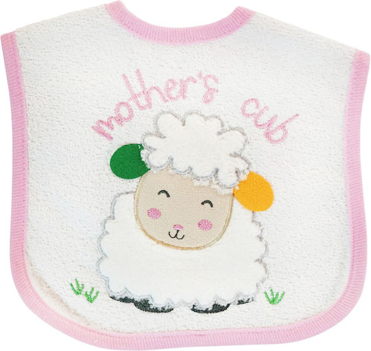 Baby Tone Mother’s Pink Cub Baby Bib Made of 100% Cotton with Hoop & Loop Fastener Mother’s Pink Cub