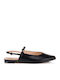 Damen Ballerinas Slingback Mit Riemen in Schwarz Farbe