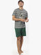 Admas Summer Men's Pyjama Pants Gray Melange