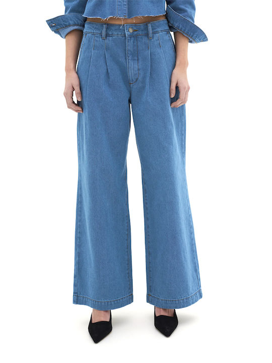 High Rise Women's Jean Pants in Wide Leg Style