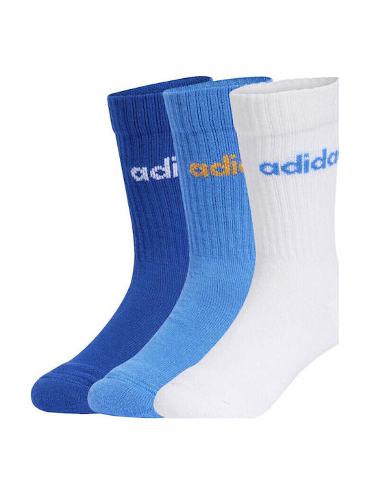 adidas Αθλητικές Κάλτσες Λευκές 3 Ζεύγη