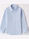 Kids Plain Short-Sleeved Linen Shirt Light Blue