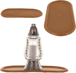Stand Grabkerzen Kerze 44 Cm Gold Kunststofftablett