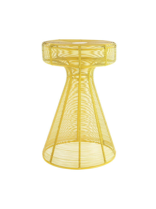 Round Side Table Cuerda Metal Citrine Yellow M3...