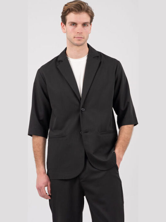 Men’s Suit Jacket With Regular Fit Black