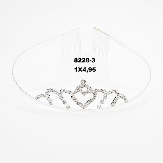 Elegante Silber Tiara Strass Für Hochzeitsveranstaltungen