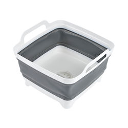 Ligean Pliabil 31x31x20cm Din Silicon Cu Capacitatea De 9lt Gri Ligean Pliabil 31x31x20cm Din Silicon Cu Capacitatea De 9lt Gri