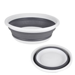 Ligean Pliabil Rotund 37x37x13cm Din Silicon Capacitate 10lt Gri Ligean Pliabil Rotund 37x37x13cm Din Silicon Capacitate 10lt Gri