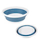 Folding Round Silicone Cleaning Bucket 37x37x13cm Capacity 10lt Blue