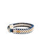 Unicord Handmade Dog Collar Nautical Blue Navy White Beige 51-57cm XLarge