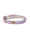 Unicord Handgemachtes Hundehalsband Halsband Flower Power Flieder Lachsgrün Gelb Pastell 30-36cm Klein