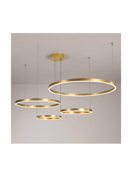 Lightplanet Висящо Таванно Осветително Тяло Златисто LED с Неутрално Бяло Светлина