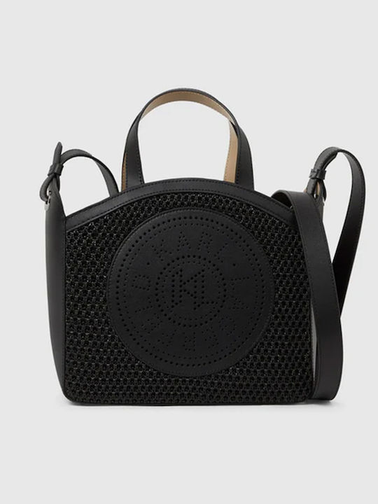 Karl Lagerfeld Leather Women's Tote Handbag Black