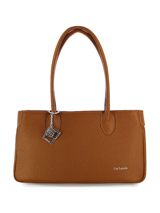 Guy Laroche Leather Women's Shoulder Bag Tan