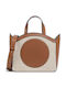 Leather Women's Tote Handbag Brown