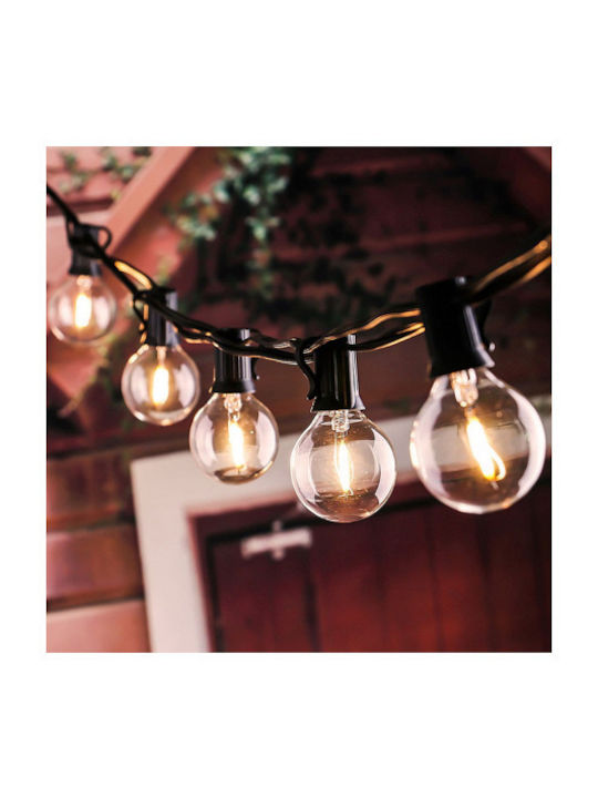 Lightplanet Στεγανή Γιρλάντα Φωτισμού LED 5m με 10 Λαμπάκια