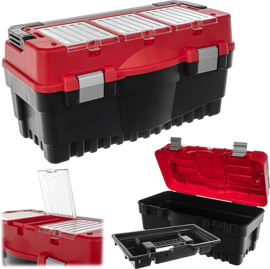 Kadax Pro Cutie de Unelte de Mână din Aluminiu cu Organizator de Capac
