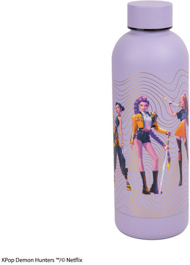 Cinereplicas Kpop Demon Hunters Kids Water Bottle Stainless Steel Lilac 500ml