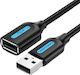 Vention USB 2.0 Cable USB-A Male - USB-A Female Black 0.5m -46859