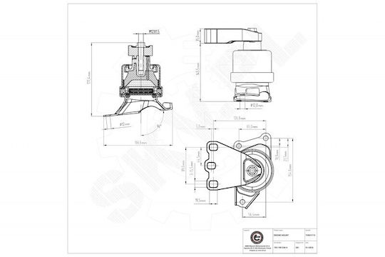 Монтаж Към Двигател VW California T5 Транспортьор T5 Multivan T5 Вдясно 7e0199256h