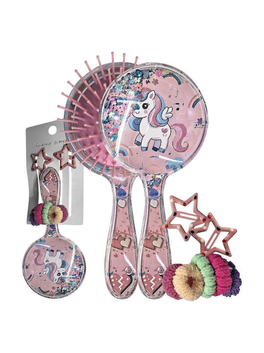 Vintage Lovers Kids Hair Brush Set Unicorn Blue