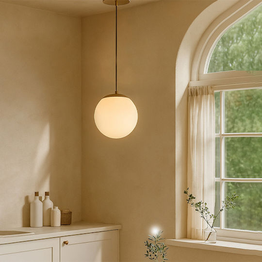 Megapap Lumi Κρεμαστό Φωτιστικό Χρυσό 15x15x120εκ.