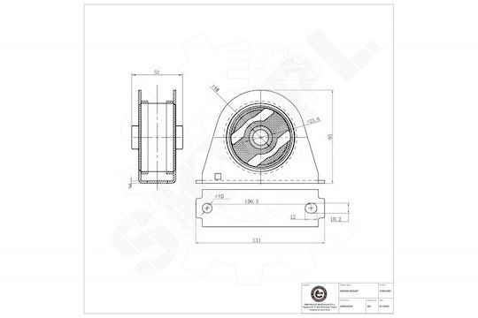 Vordere Motorhalterung Mitsubishi Lancer Vii Mr554244