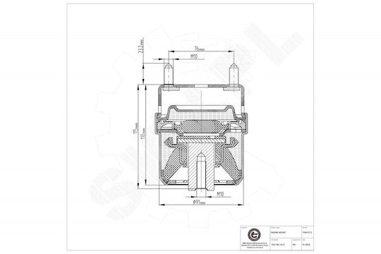 Στήριγμα Κινητήρα Volkswagen Transporter T4 Δεξιά 7d0199132d