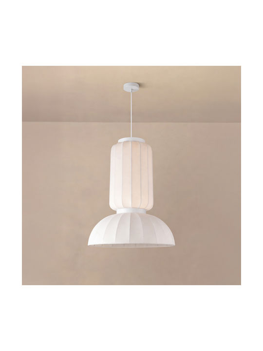 Eurolamp Lichnos Κρεμαστό Φωτιστικό Λευκό με Ντουί E27 46x46x68εκ.