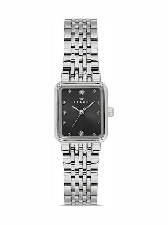 Herrenuhr Batterie mit Schwarzem Metall-Armband