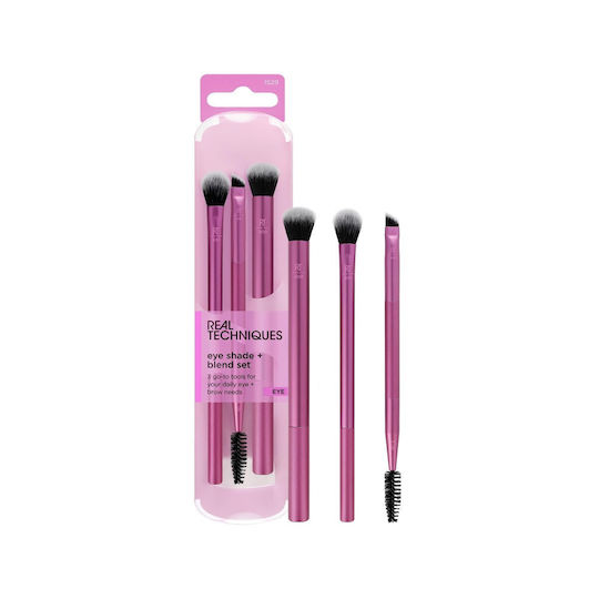 Real Techniques Set Mit Make-up Pinsel Für Lidschatten Eye Shade + Blend 3 Stück