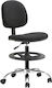 HomeMarkt Clinic Stool with Backrest Black HM1210.01
