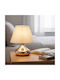 Megapap Luvia Metal Table Lamp for E27 Socket with Beige Shade and Gold Base