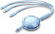Vention Cablu Extensibil USB La Type-C / Lightning 5A Albastru 1.1m TRKSBE