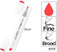 Artix Zeichenstifte Fein, mit Doppelspitze Set 12 Farben