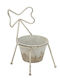 Artekko Metal Plant Pot White 16.5x16.5x27cm