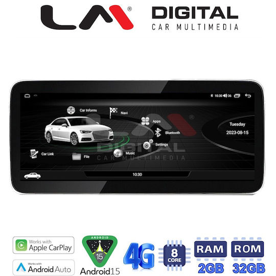 Lm Digital Lm Kh2 310 Low Οθόνη Oem Multimedia Αυτοκινήτου Audi A4 2009 > 2017 Εγχρωμη Οθόνη Carplay Androidauto Bt Gps Wifi Gprs