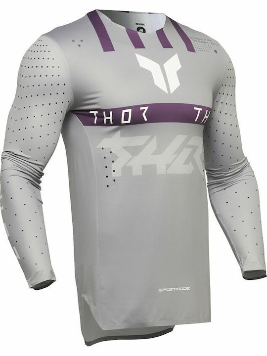 Thor Flite Racewear Sportmode Men's Motocross Long-Sleeved Jersey Gray Color