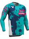 Thor Bleach Racewear Launchmode Men's Motocross Long-Sleeved Jersey Blue Color