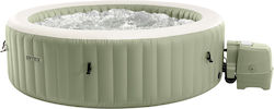 Intex Πισίνα Στρογγυλή Φουσκωτή με Υδρομασάζ Olive Green
