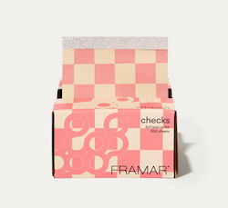 Aluminum Foil Sheets 5x11 Beige Pink Checkered Framar 500pcs 13089