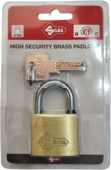 Silca Brass Padlock with Key 40mm